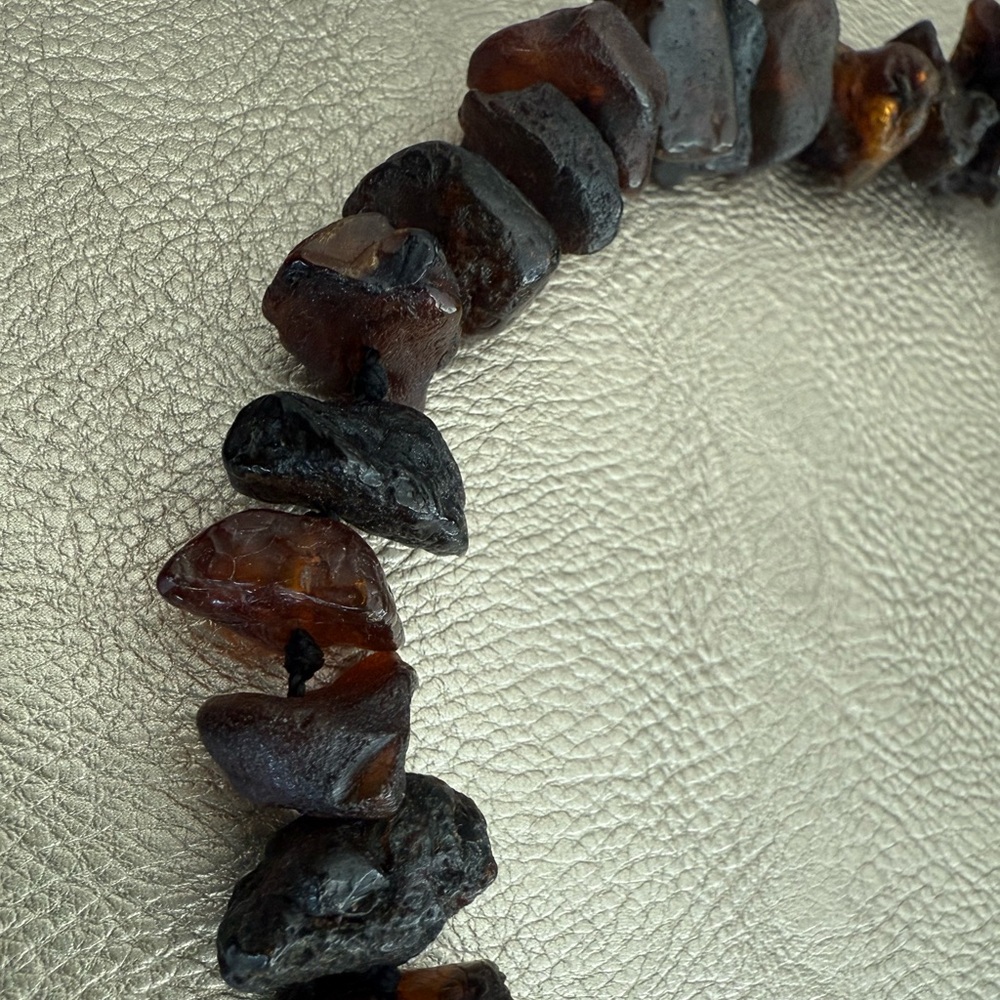 Unpolished Amber Necklace - Picture 5 of 8